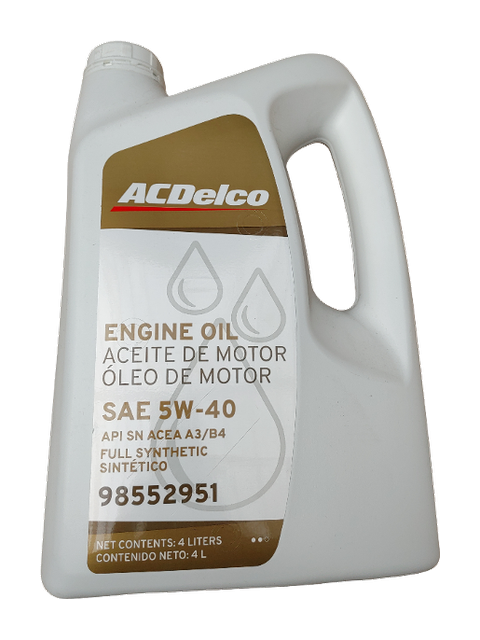 Lubricante AC Delco 5W40 sintético